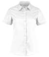 K241 KK241 Kustom Kit Ladies Short Sleeve Tailored Poplin Shirt White colour image
